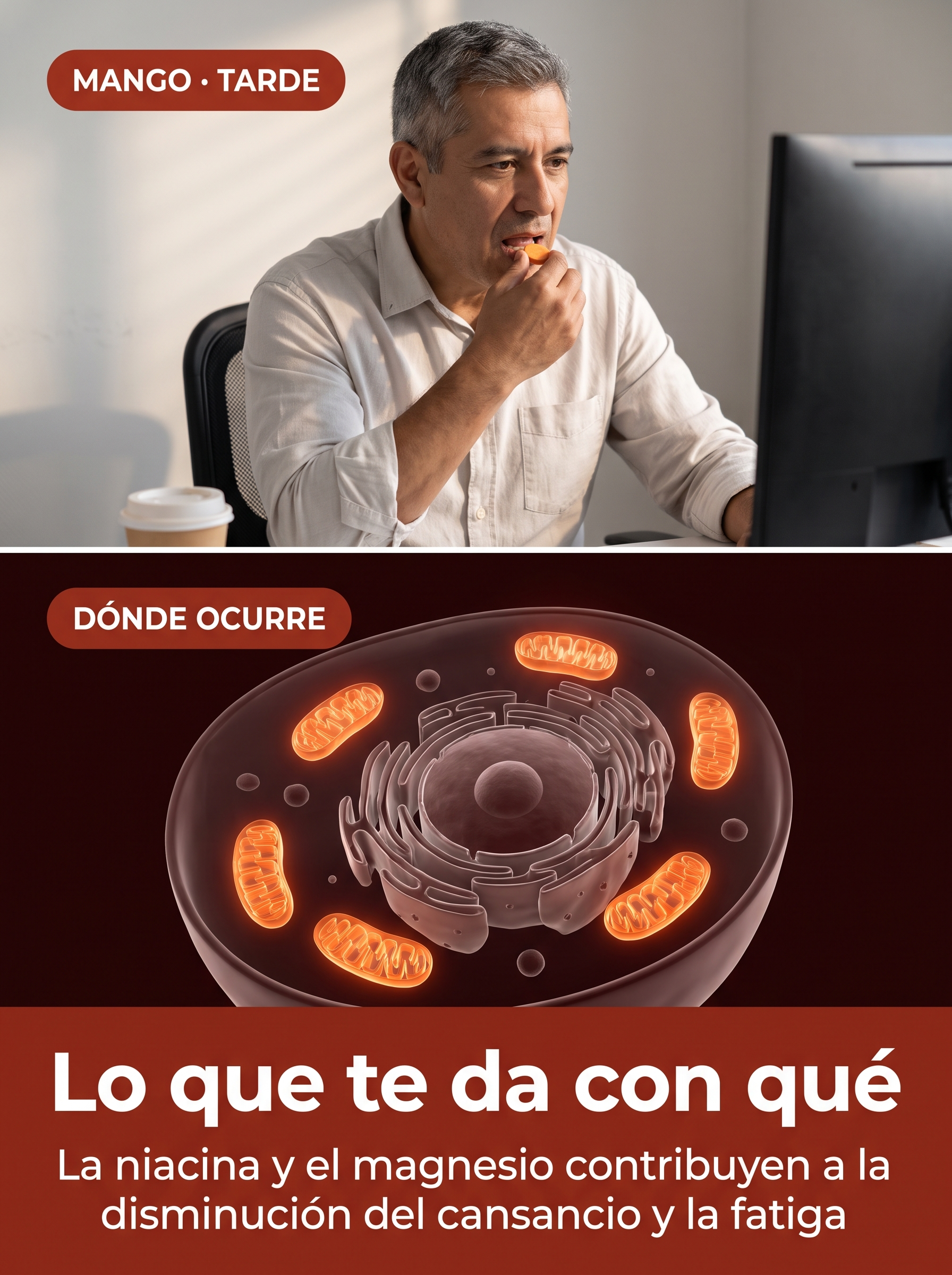 Mango en la tarde: la niacina y el magnesio contribuyen a la disminución del cansancio y la fatiga